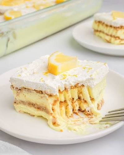 No Bake Lemon Shortcake Icebox Cake