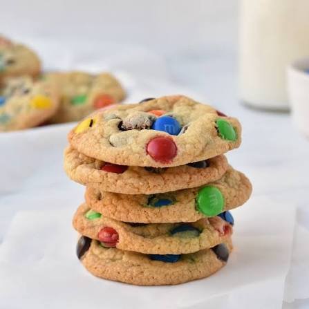 Soft And Chewy M&M Cookies 2