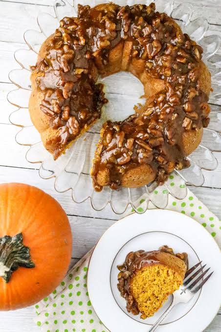 Pumpkin Bundt Cake Brown Butter Glaze