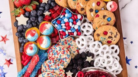 Easy 4th Of July Dessert Board for Summer Parties