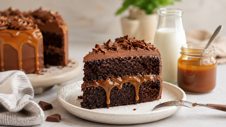 Caramel Hot Chocolate Brownie Mousse Cake