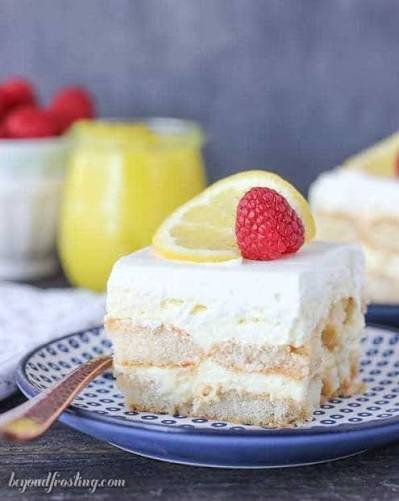 No Bake Lemon Shortcake Icebox Cake