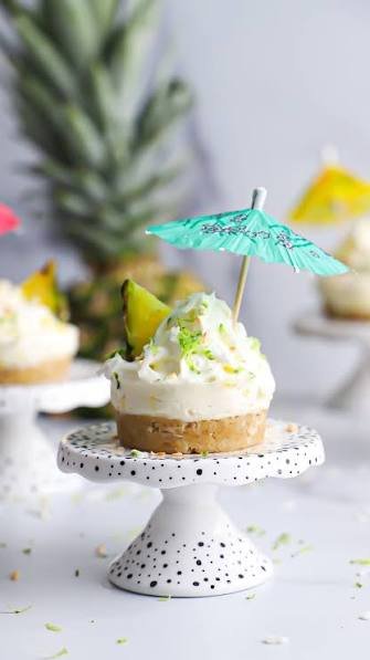 No Bake Pina Colada Cheesecake Parfaits