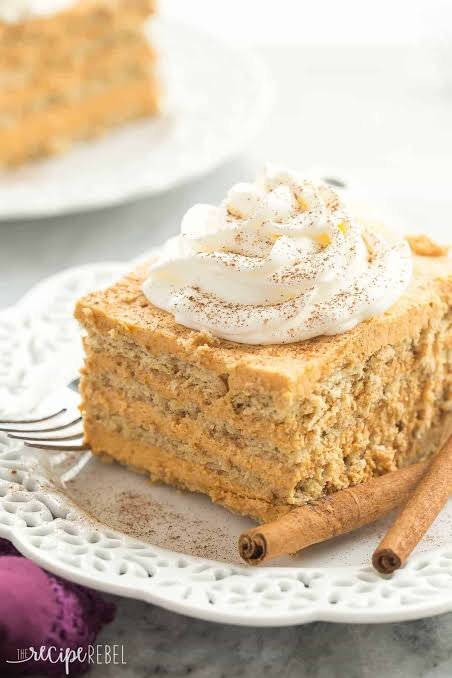 No Bake Pumpkin Lush Icebox Cake