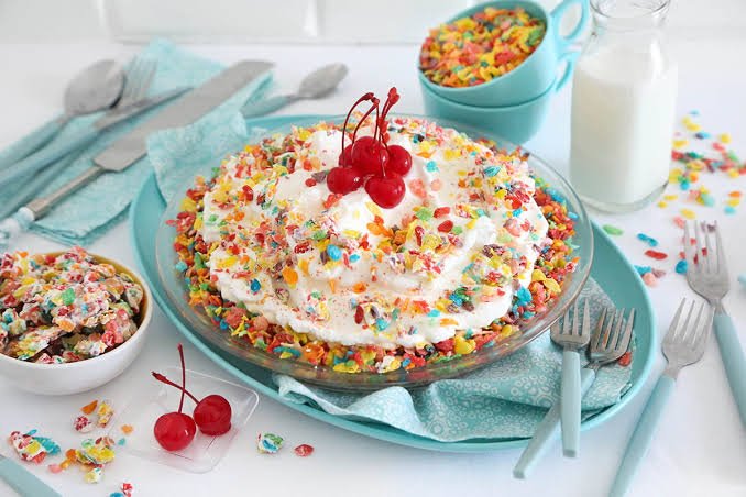 Fruity Pebble Ice Cream Cake