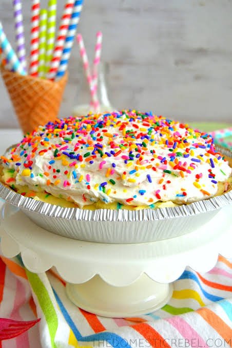 Funfetti Cookie Dough Ice Cream Pie
