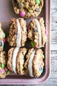 Homemade Cake Batter Monster Cookie Sandwiches