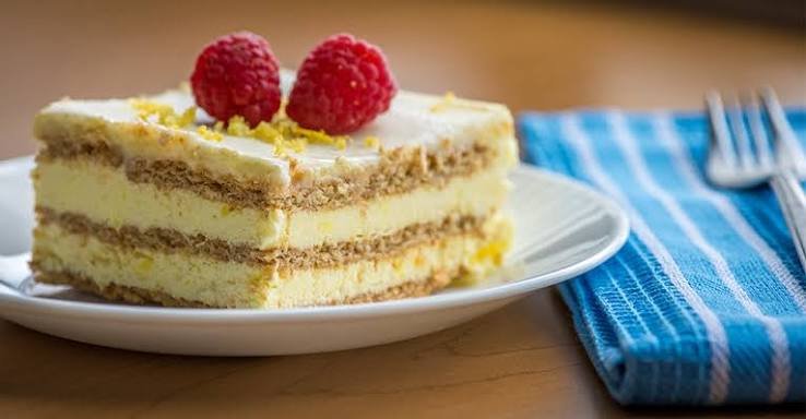 No Bake Lemon Shortcake Icebox Cake