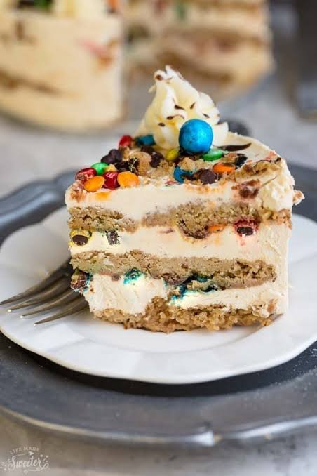 No Bake Monster Cookie Icebox Cake
