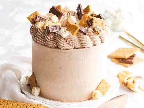 No Churn Smores Ice Cream Cake