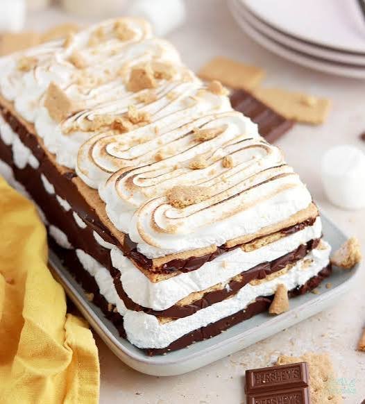 No Churn Smores Ice Cream Cake