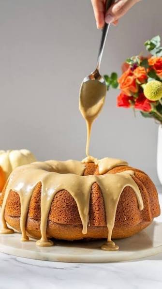 Pumpkin Bundt Cake Brown Butter Glaze
