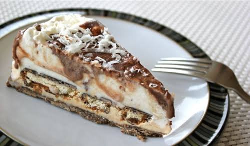 Samoa Cookie Ice Cream Cake.