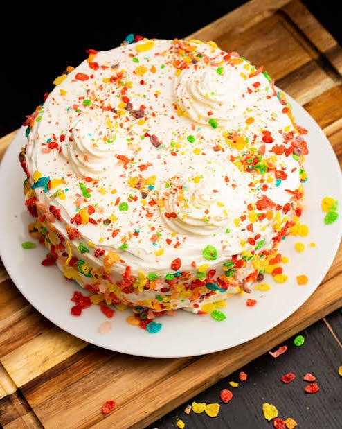 The Best Fruity Pebble Ice Cream Cake