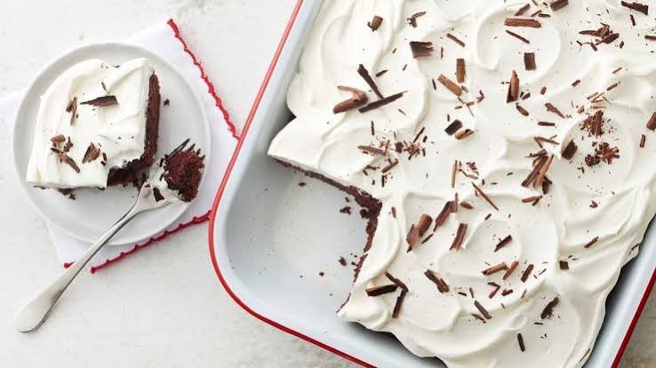 Double Mint Chocolate Poke Cake
