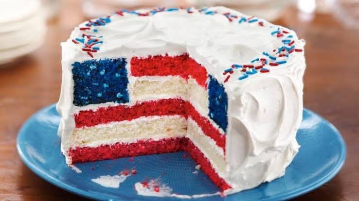 Red White And Blue Cake